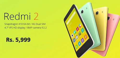 India Desire : Buy Xiaomi Redmi 2 Smartphone At Rs. 5999 From Amazon Great Indian Festive Sale